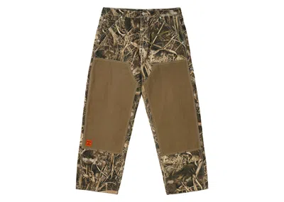 Pre-owned Palace Men's  10 oz Double Knee Pant In Realtree In Brown