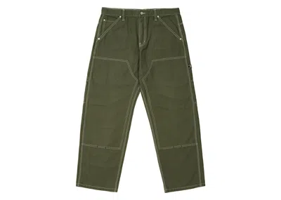 Pre-owned Palace Men's  10 oz Double Knee Pant In The Deep Green