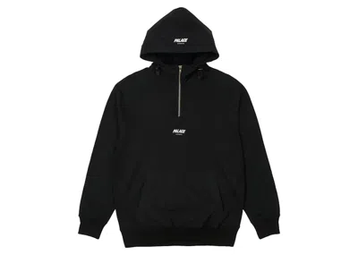 Pre-owned Palace Men's  1/4 Zip Cotton Panel Hoodie In Black