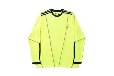Pre-owned Palace Men's  Adidas Longsleeve Tee Shirt In Solar Yellow/black