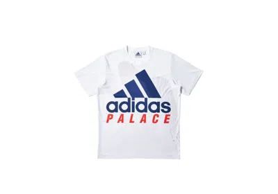 Pre-owned Palace Men's  Adidas On Court Interview Tee Shirt In White