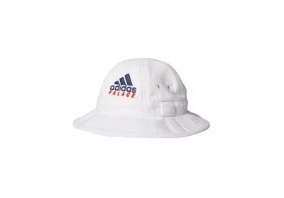Pre-owned Palace Men's  Adidas On Court Towel Bucket Hat In White