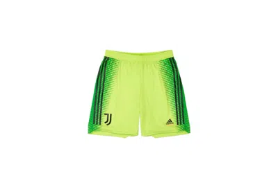 Pre-owned Palace Men's  Adidas  Juventus Fourth Goalkeeper Shorts In Green/slime/black In Multi
