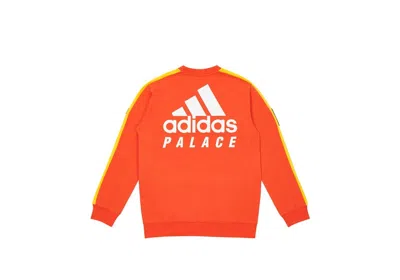 Pre-owned Palace Men's  Adidas Sunpal Crewneck Sweatshirt In Bright Orange