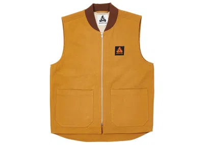 Pre-owned Palace Men's  Amg 2.0 Work Vest In Caramel