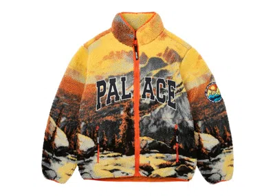 Pre-owned Palace Men's  Appalachian Funnel Fleece Palaska In Orange
