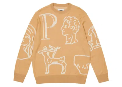 Pre-owned Palace Men's  Archaeology Knit In Camel In Brown