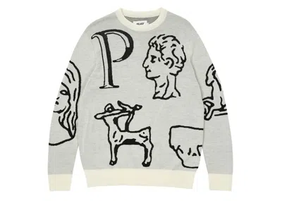 Pre-owned Palace Men's  Archaeology Knit In White