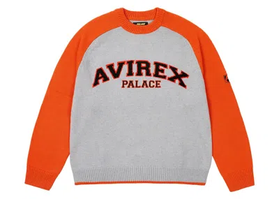 Pre-owned Palace Men's  Avirex Knit In Burnt Orange