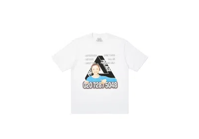 Pre-owned Palace Men's  Bell Man T-shirt In White