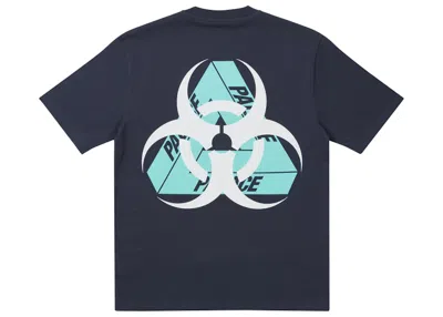 Pre-owned Palace Men's  Bio Hazard T-shirt In Navy Blue