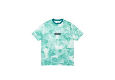 Pre-owned Palace Men's  Blurry Flower Ringer T-shirt In Green
