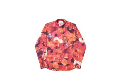 Pre-owned Palace Men's  Blurry Flower Shirt In Orange