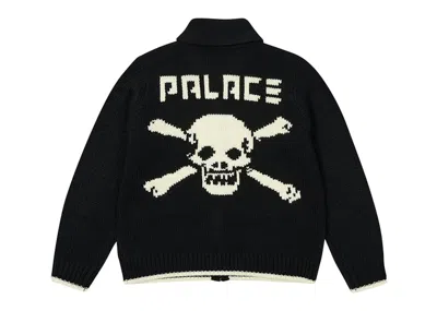 Pre-owned Palace Men's  Bones Cowichan Knit In Black