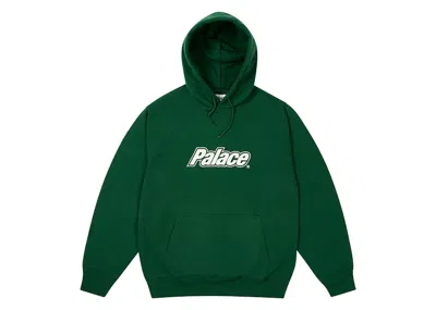 Pre-owned Palace Men's  Border Logo Hoodie In Racey Green