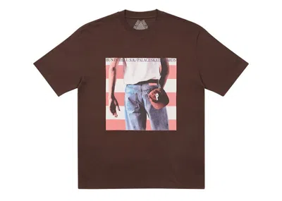 Pre-owned Palace Men's  Born To Bun T-shirt In Brown