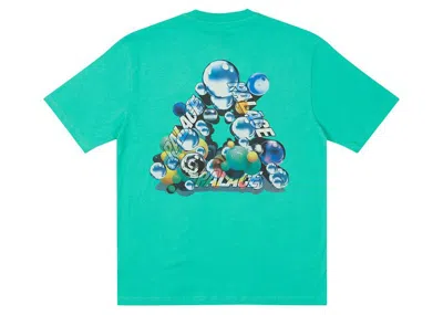 Pre-owned Palace Men's  Bubbling T-shirt In Aqua In Blue