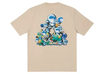 Pre-owned Palace Men's  Bubbling T-shirt In Mushroom In Brown