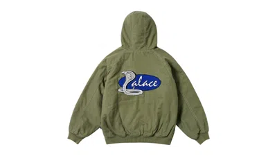Pre-owned Palace Men's  Canvas Cobra Jacket In The Deep Green