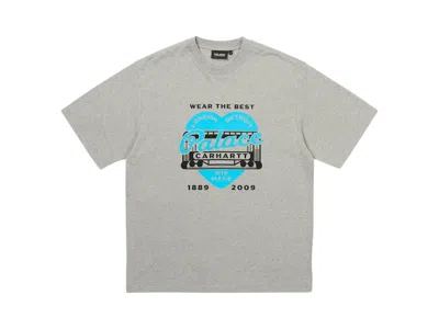 Pre-owned Palace Men's  Carhartt Wip Heart T-shirt In Heather Grey In Gray