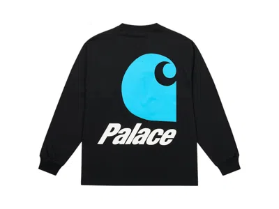 Pre-owned Palace Men's  Carhartt Wip Logo Longsleeve In Black