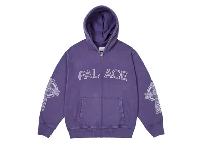 Pre-owned Palace Men's  Celtic Zip Hoodie In Purp