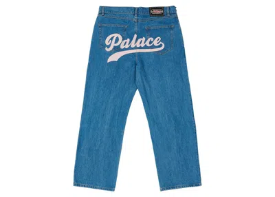 Pre-owned Palace Men's  Chain Script Jean In Stone Wash