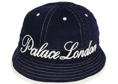 Pre-owned Palace Men's  Chain Stitch Bell Bucket Hat In Navy Blue