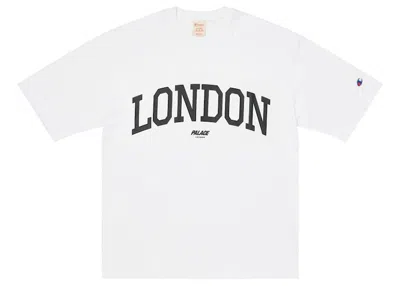 Pre-owned Palace Men's  Champion London Shop T-shirt In White