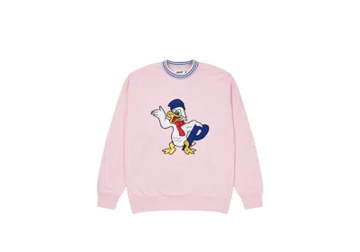 Pre-owned Palace Men's  Chilly Duck Out Drop Shoulder Crew In Pink