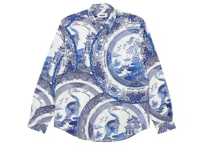 Pre-owned Palace Men's  China Plate Shirt In Navy Blue