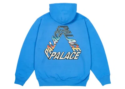 Pre-owned Palace Men's  Chrome P3 Hoodie In Palatial Blue