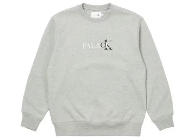 Pre-owned Palace Men's  Ck1 Crew In Light Grey Heather In Gray