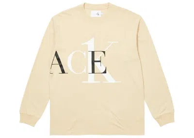 Pre-owned Palace Men's  Ck1 Longsleeve In Wheat