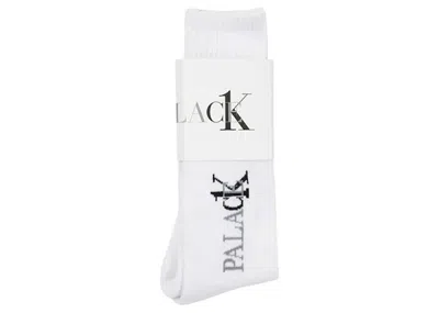 Pre-owned Palace Men's  Ck1 Socks In Classic White