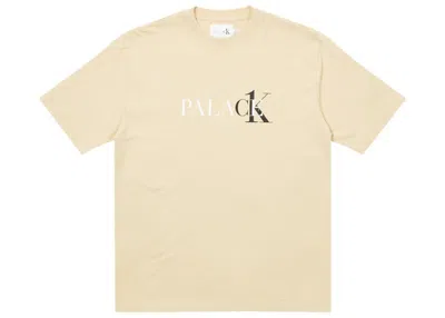 Pre-owned Palace Men's  Ck1 T-shirt In Wheat In Sand