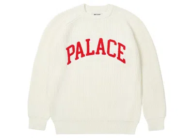 Pre-owned Palace Men's  Collegiate Knit In White