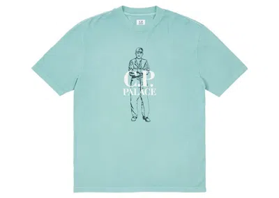 Pre-owned Palace Men's  C.p. Company Logo T-shirt In Blue