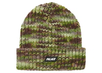 Pre-owned Palace Men's  Crochet Camo Beanie In Woodland Camo In Multi