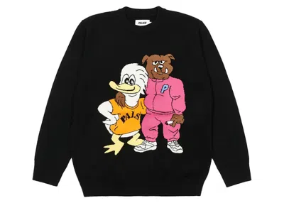 Pre-owned Palace Men's  Dog And Duck Knit In Black