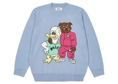 Pre-owned Palace Men's  Dog And Duck Knit In Blue