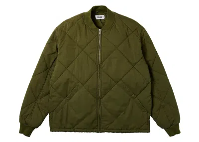 Pre-owned Palace Men's  Dquilt Bomber In The Deep Green