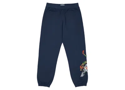 Pre-owned Palace Men's  Dragon Sweatpants In Navy Blue