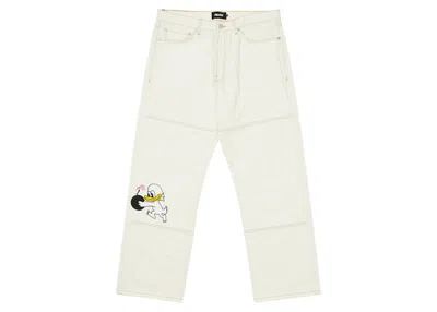 Pre-owned Palace Men's  Duck Bomb Panel Jeans In White