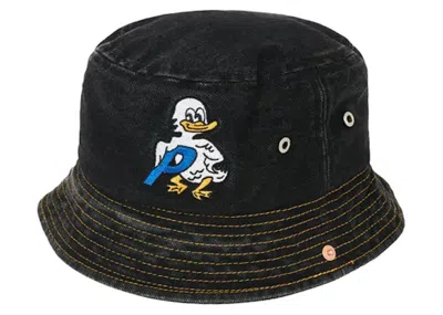 Pre-owned Palace Men's  Duck Denim Bucket Hat In Black