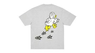 Pre-owned Palace Men's  Duck Off T-shirt In Grey Marl