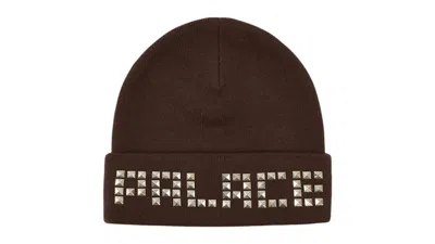Pre-owned Palace Men's  Emotional Studded Beanie In Brown