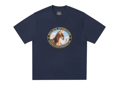 Pre-owned Palace Men's  Equestrian T-shirt In Navy Blue