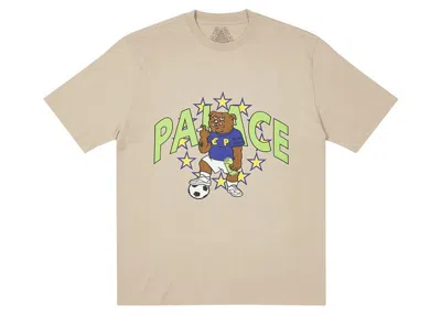 Pre-owned Palace Men's  Euro T-shirt (fw21) In Mushroom In Brown