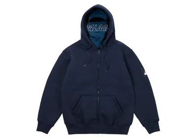 Pre-owned Palace Men's  Facemask Thermal Hoodie (fw23) In Navy Blue